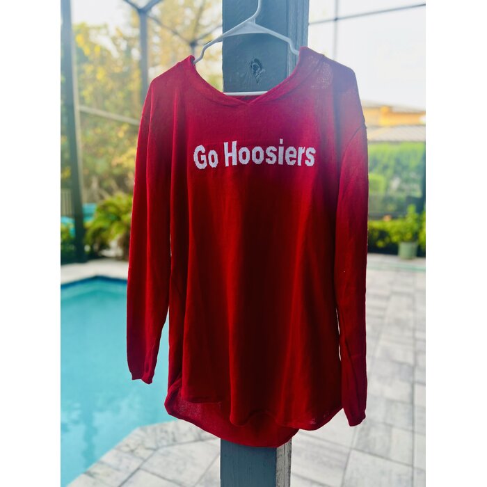 Go Hoosiers Sweater- Ladies Red