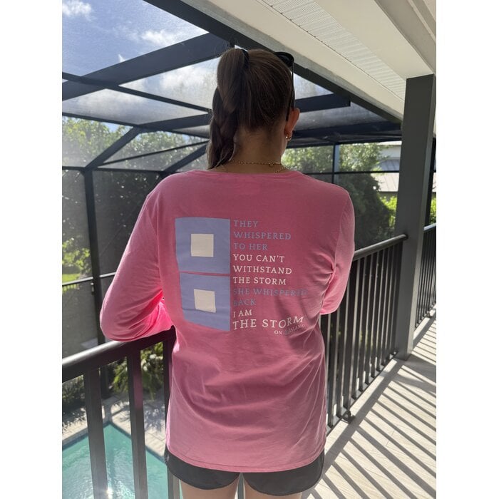 "I Am The Storm" Ladies V-Neck Long Sleeve