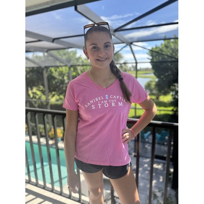 "I Am the Storm" Ladies V-Neck Short Sleeve