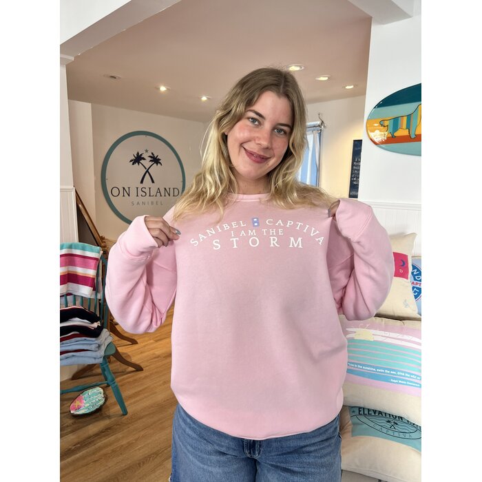 "I Am the Storm" Sweatshirt-Cotton Candy Pink