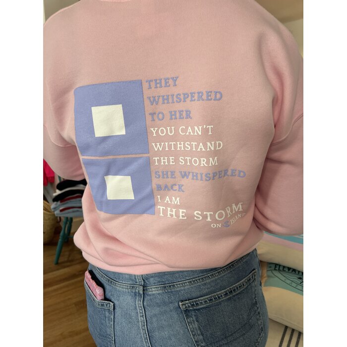 "I Am the Storm" Sweatshirt-Cotton Candy Pink
