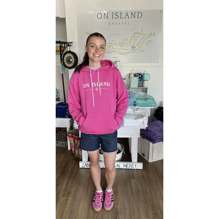 On Island Pullover Hoodie- Pink