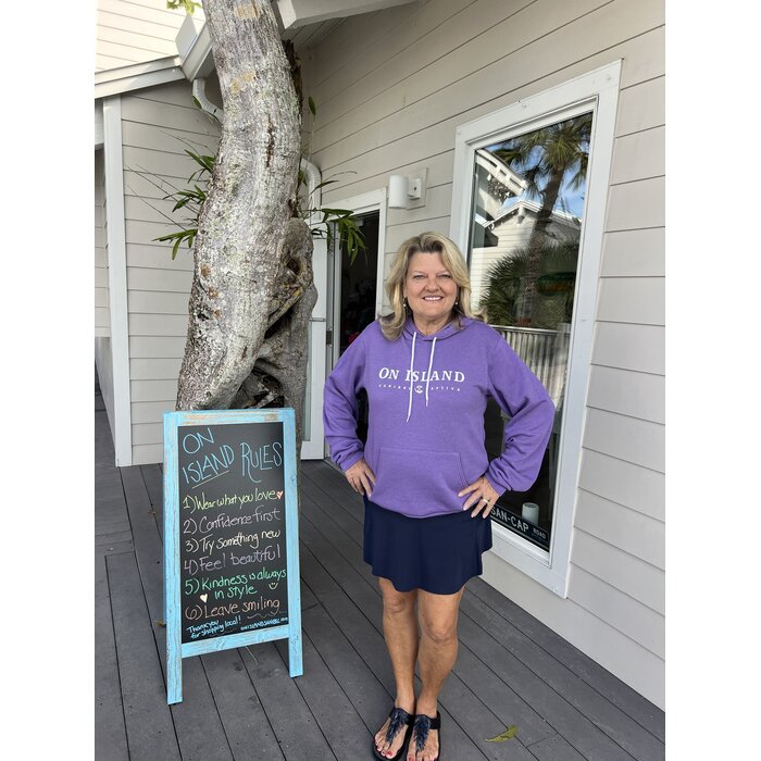 On Island Pullover Hoodie- Purple