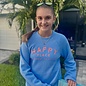 Happy Place Coordinate Sweatshirt - Light Blue