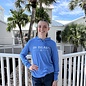 On Island Lightweight T-Shirt Hoodie - Blue