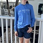 On Island Lightweight T-Shirt Hoodie - Blue
