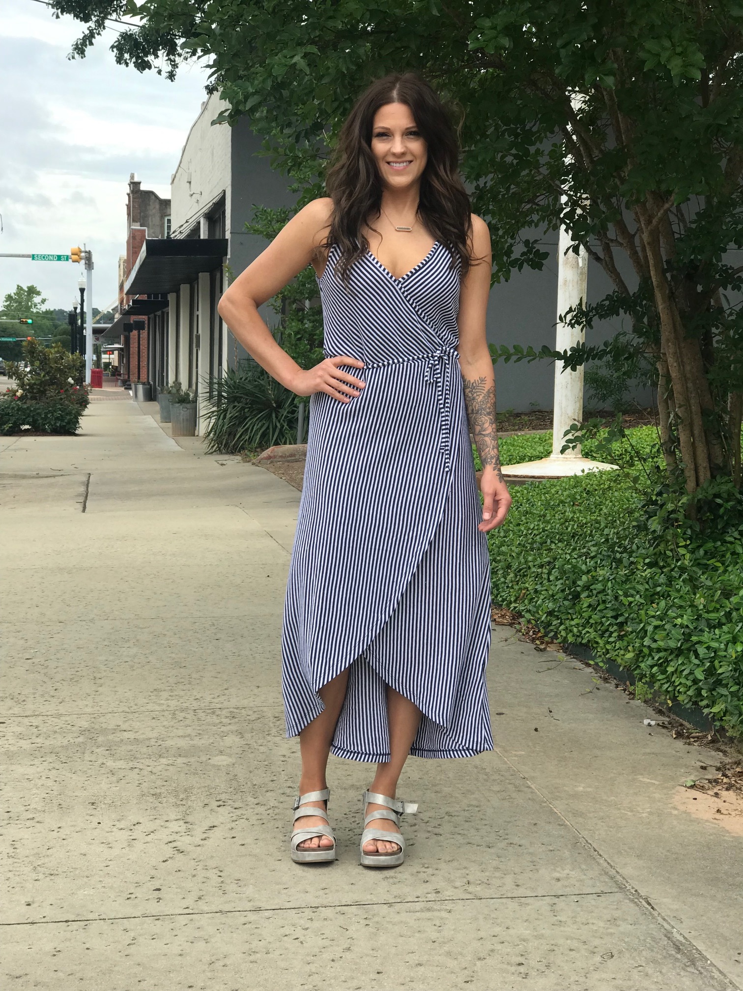 criss cross wrap dress