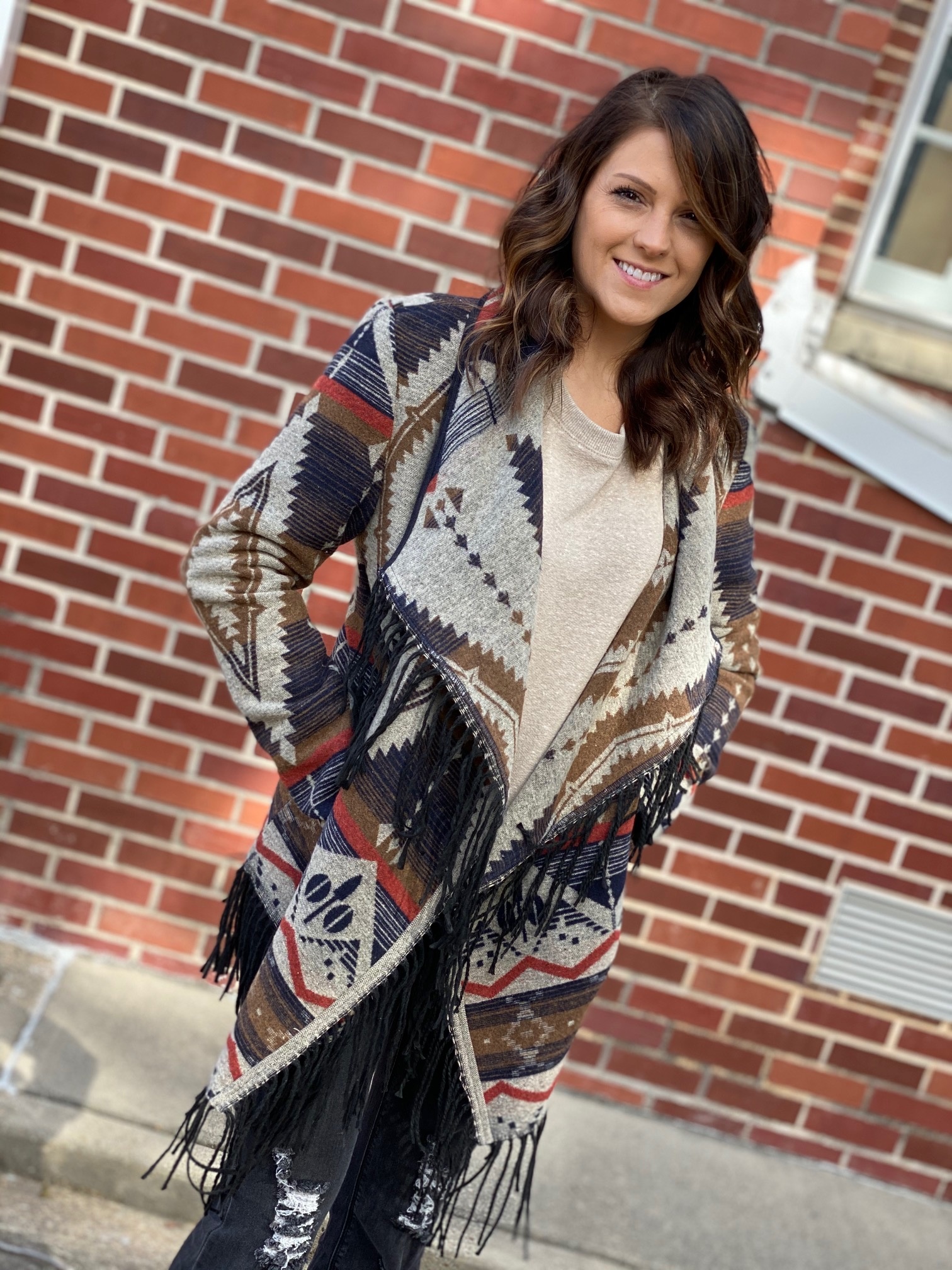 fringe yarn jacket