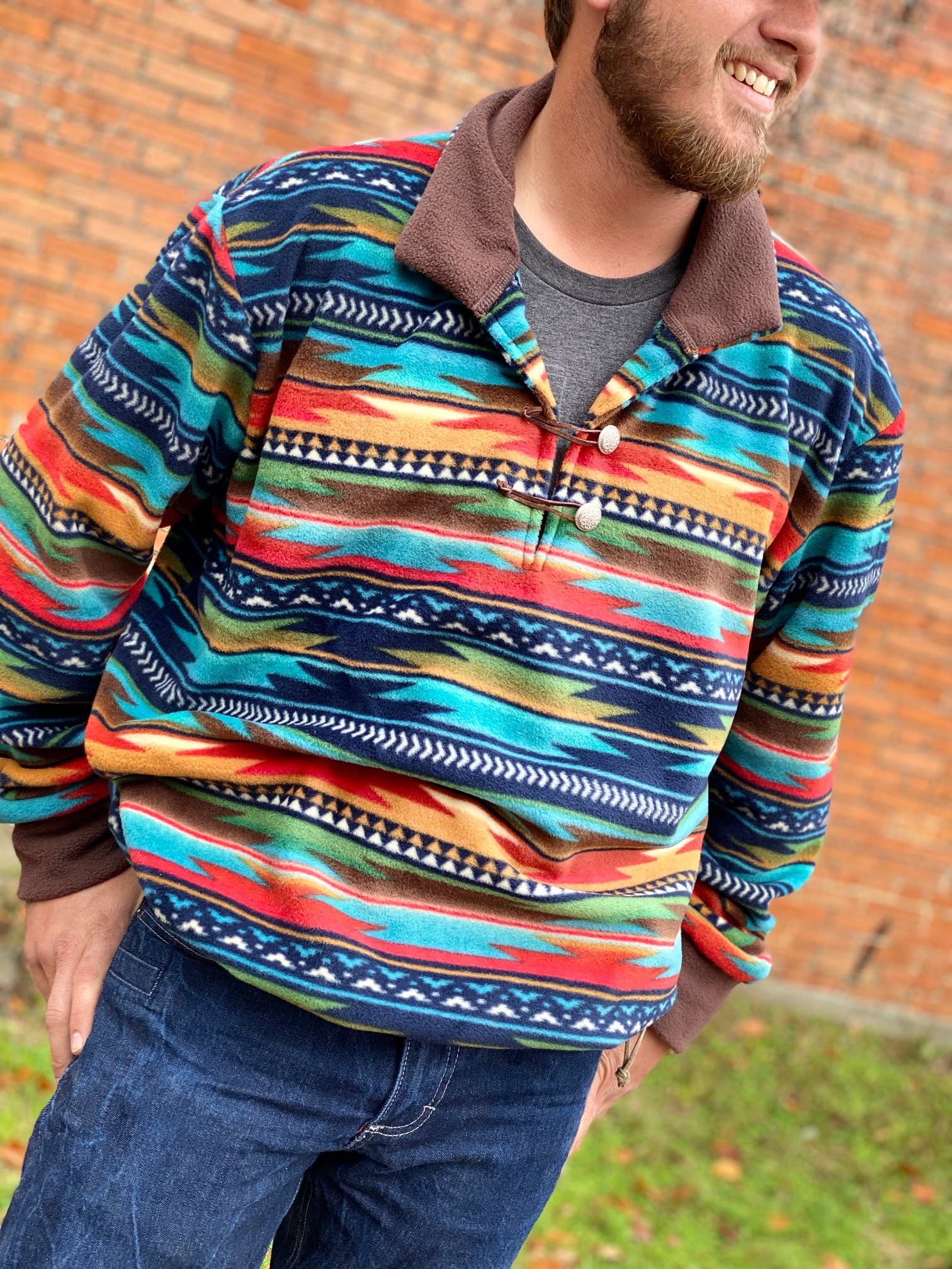 men's serape pullover