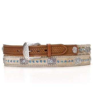 M&F Western Blue Stones & Bars Belt N2442148 R2