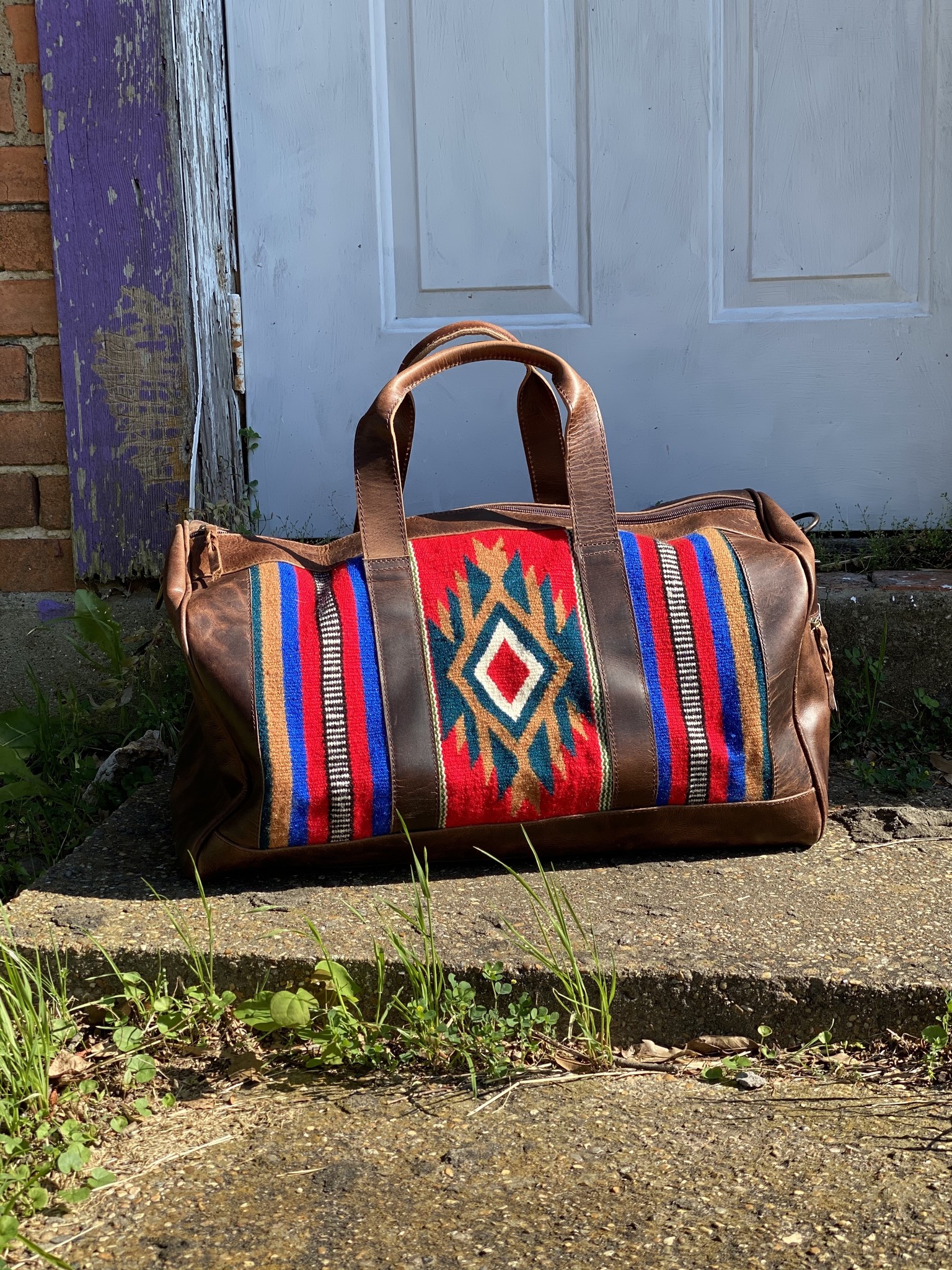 saddle blanket duffle bag