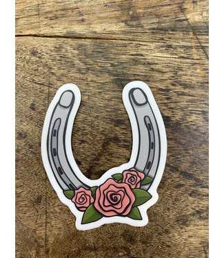 stickers NW Floral horseshoe Decal