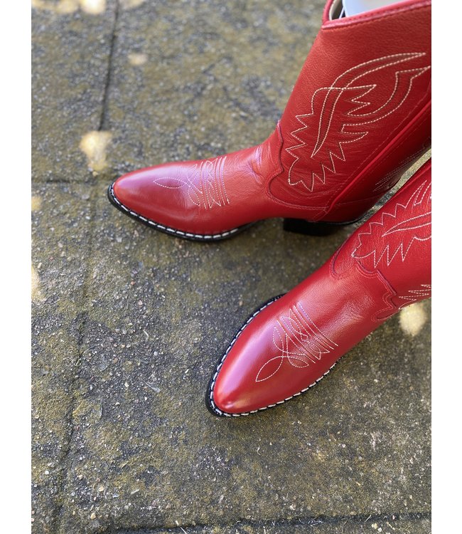 Old West 8116 Red Round Toe