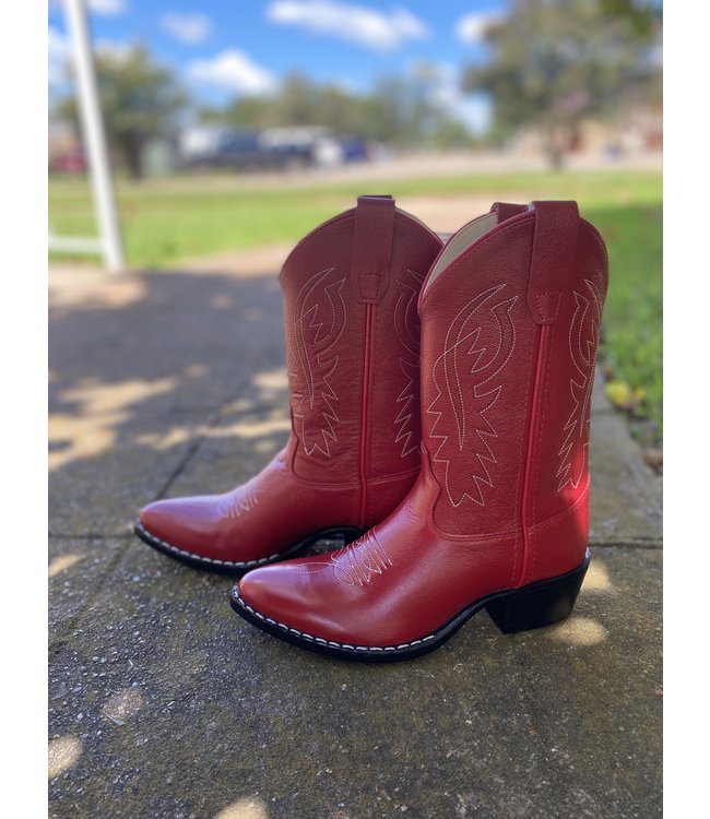 Old West 8116 Red Round Toe