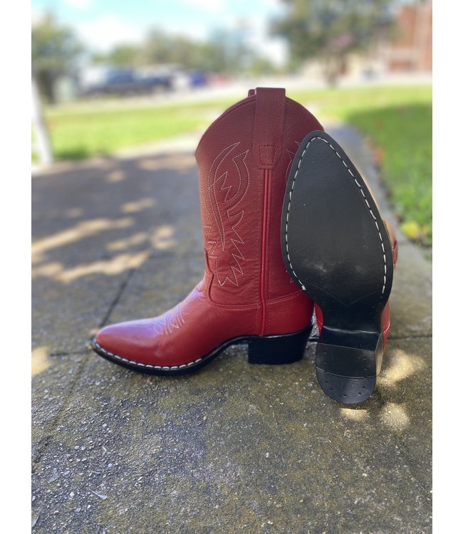 Old West 8116 Red Round Toe