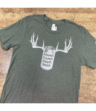 Mason Jar Label Ammo Camo Deer & Beer