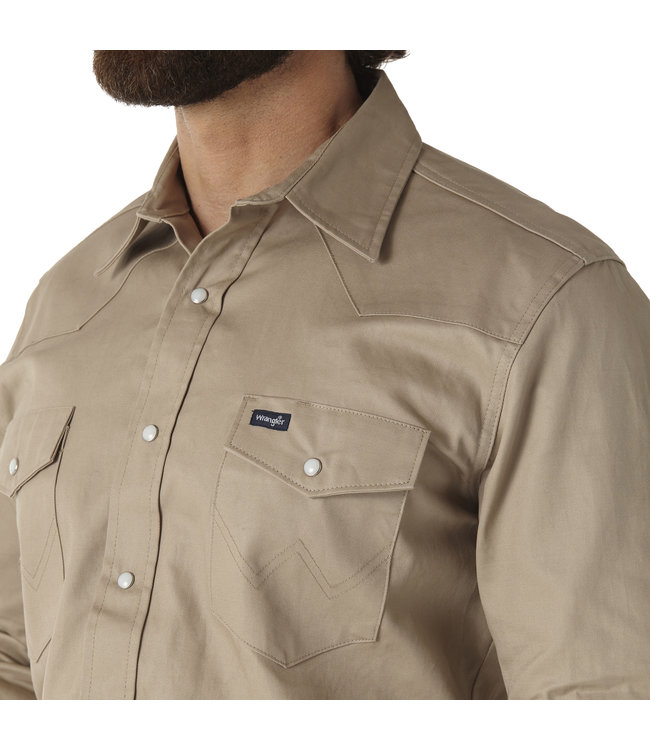 Wrangler Cowboy Cut Khaki Work Shirt