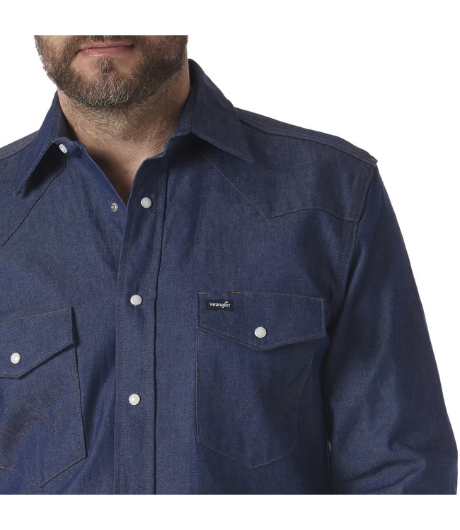 Wrangler Cowboy Cut Rigid Denim Work Shirt