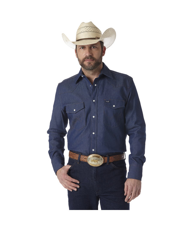Wrangler Cowboy Cut Rigid Denim Work Shirt
