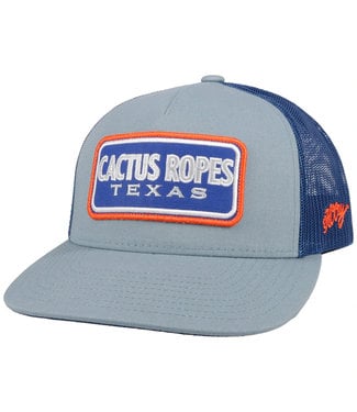 Hooey Youth "CR71" Cactus ropes Blue / Navy 5 Panel Trucker With Blue / Orange/ White Patch- Youth