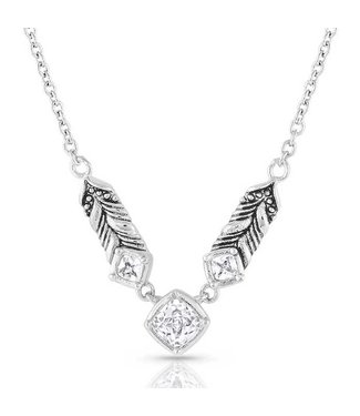 Sparkling Herringbone Crystal Necklace