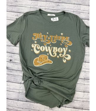 tres bien Hey There Cowboy Graphic Tee T39460