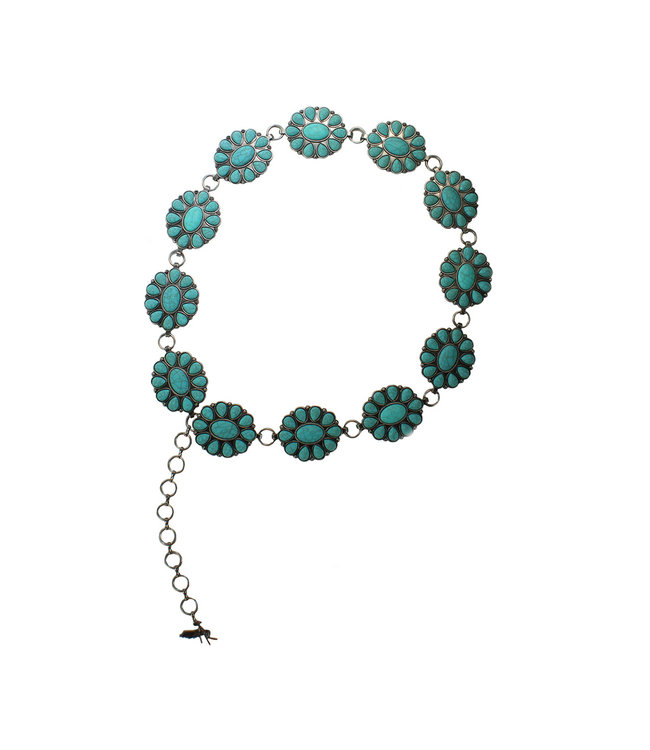 Ladies Squash Blossom Concho Belt D140003933