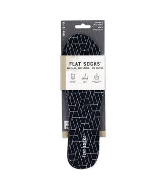 Flat Socks Flat Socks Black Geo Mens up to Size 14