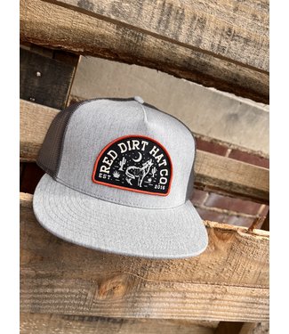 Red Dirt Hat Co RDHC305	CD Custom - Silver/Red Mesh 5 Panel