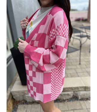 anniewear Pink Check it out Cardi ASW8026