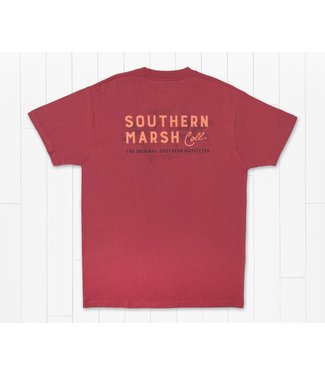 Southern Marsh Topo Logo Tee Rhubarb