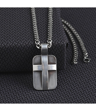 M&F Western 3D Cross Dog Tag Necklace 32156