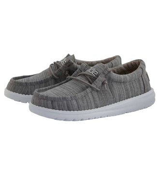Hey Dude Wally Youth Linen Blend Stone