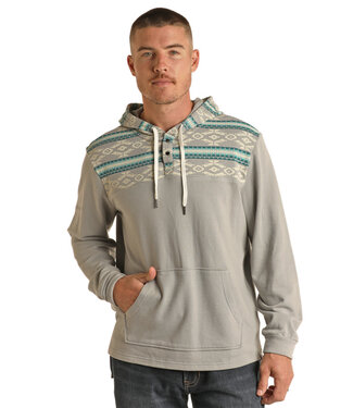 Panhandle Slim BM94T02078 Mens Border Print Hoodie