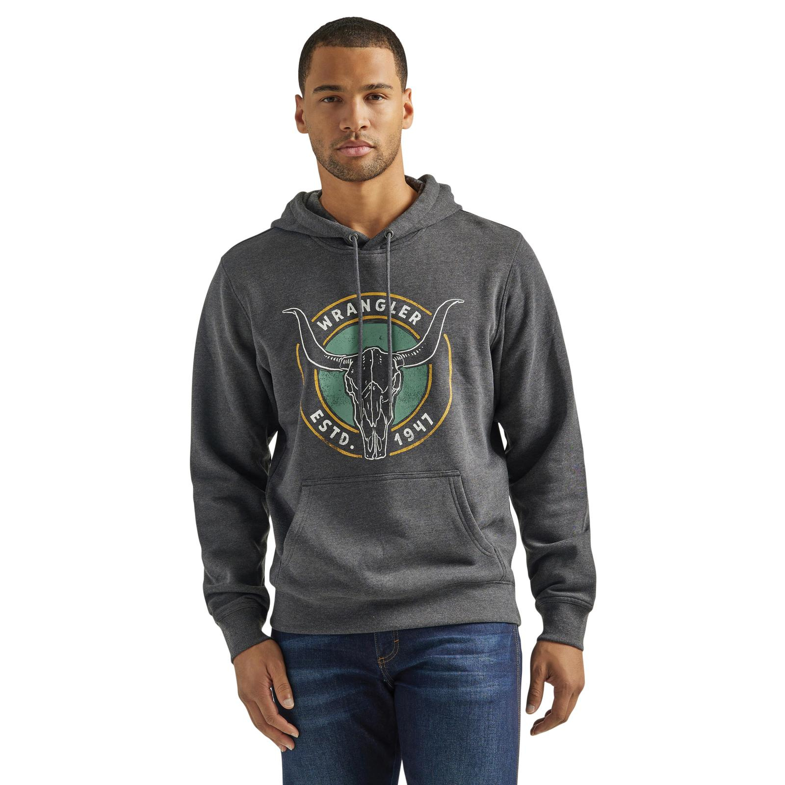 Mens Graphic Hoodie Black 112339641 - Diamond T Outfitters