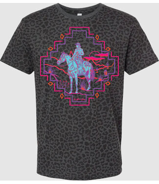 RDHCT112 Blue Aztec Banner Tee - Diamond T Outfitters