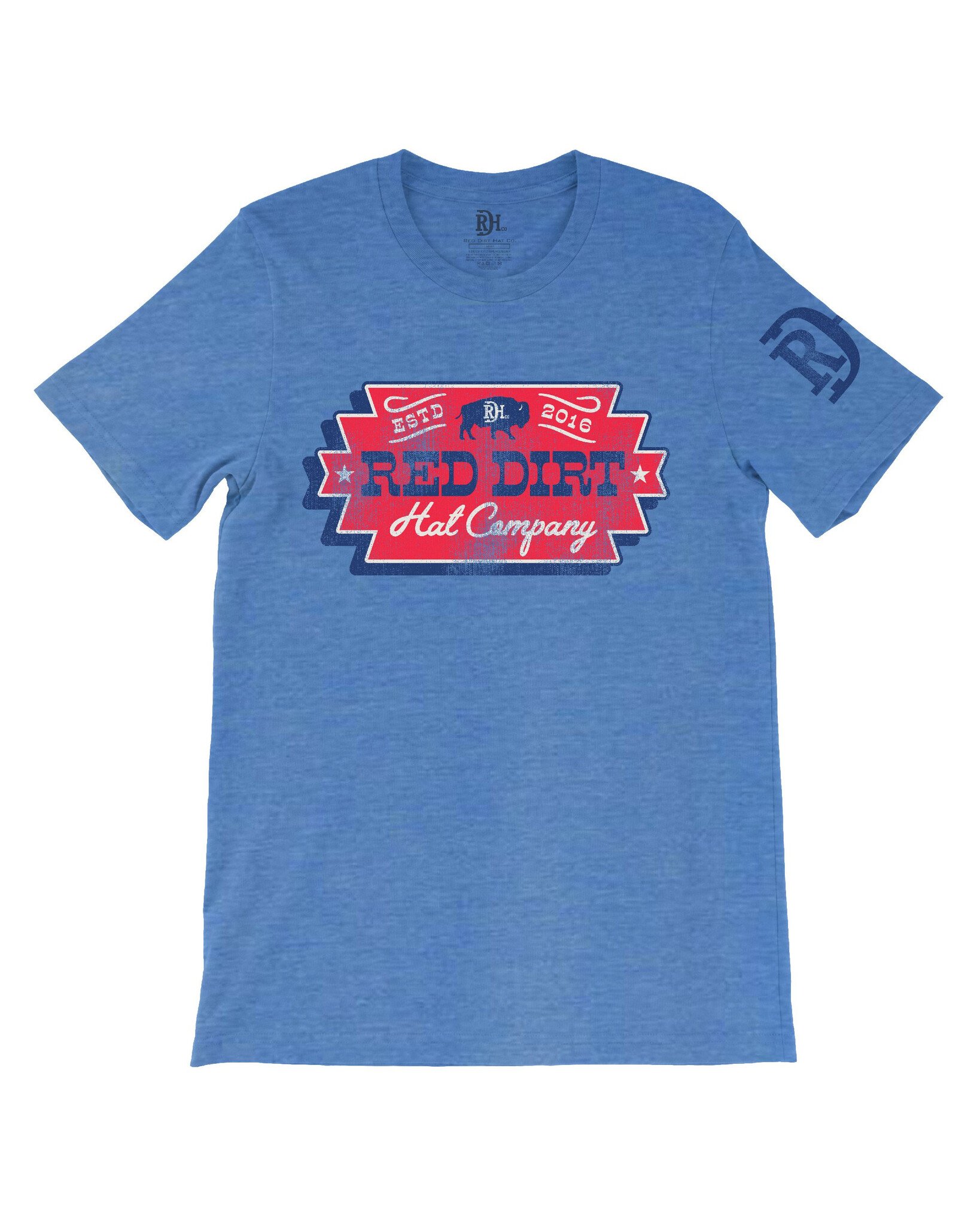 RDHCT112 Blue Aztec Banner Tee - Diamond T Outfitters