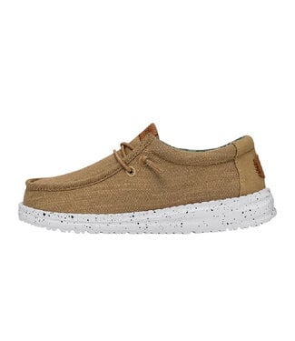 Hey Dude Wally Youth Canvas Washed Walnut