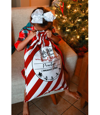 julia rose Red White Santa Sack