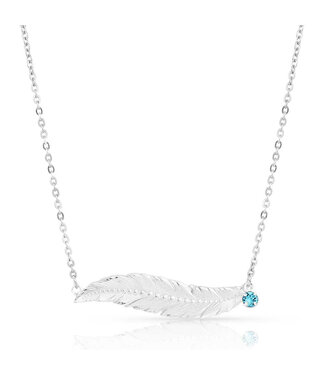 Silver Horizontal Feather AMNC5460