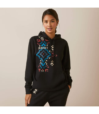 Ariat Berber Fleece Pullover - Women's Sweatshirts in Plainsview Print