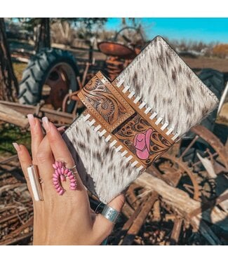 Haute Southern Hyde The Howdy Cowhide Leather Tooled Wallet