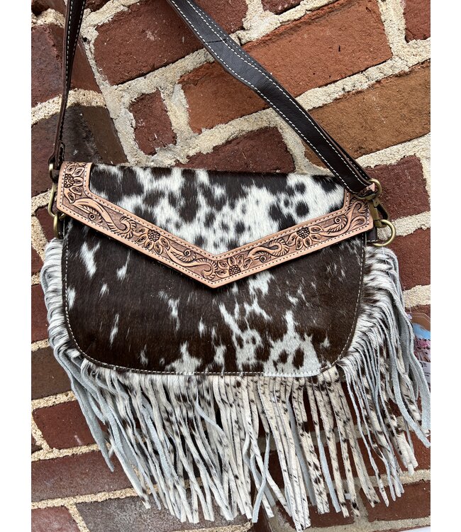 Cowhide leather shop purse