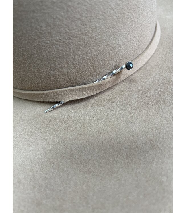 Faceted Hematite Silver Cowboy Picks