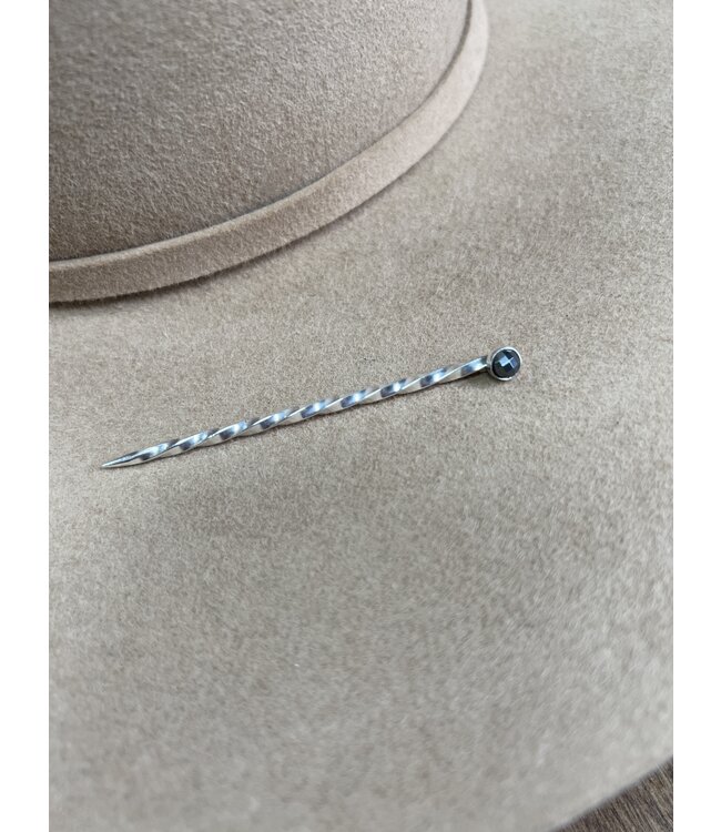 Faceted Hematite Silver Cowboy Picks