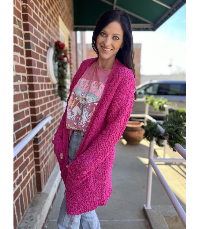 Popcorn sweater clearance cardigan