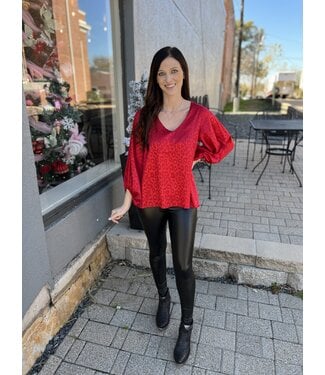 vine & love The Joy Top in Red VT3131