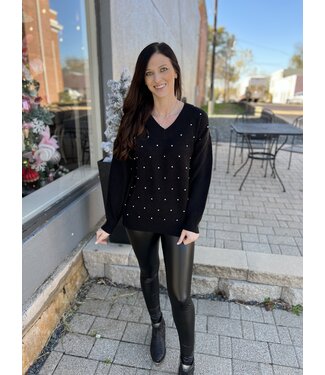 vine & love Under the Stars Sweater in Black VT81546