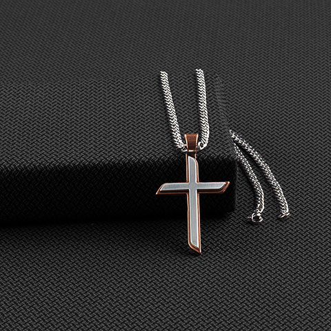 Sterling Silver Cross Pendant Necklace from Thailand - Gothic Faith | NOVICA