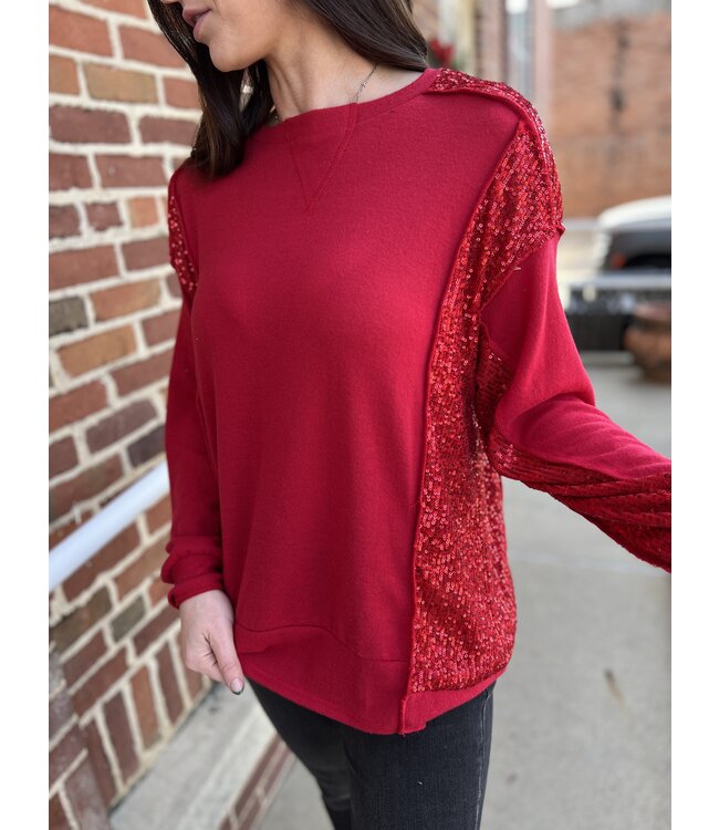 Tinsel sweater top